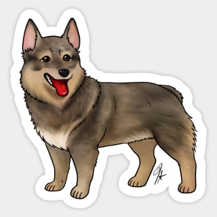 Dog - Swedish Valhund - Red Stub Tail Sticker